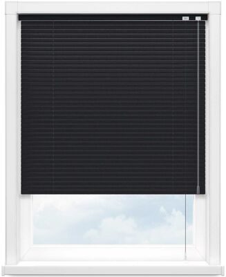 Алюминиевые горизонтальные жалюзи черного цвета Лента 25x0.18, 7218