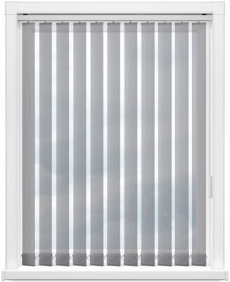 Тканевые вертикальные жалюзи СКРИН 5% 1882 темно-серый однотонный 89 мм